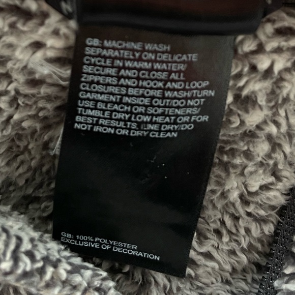 THE NORTH FACE Womens Osito 2 Fleece Jacket Black/Mid Grey Stripe, Sz. XXL - Picture 7 of 15